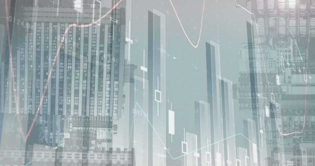 Digital Statistical Data Overlay on City Landscape