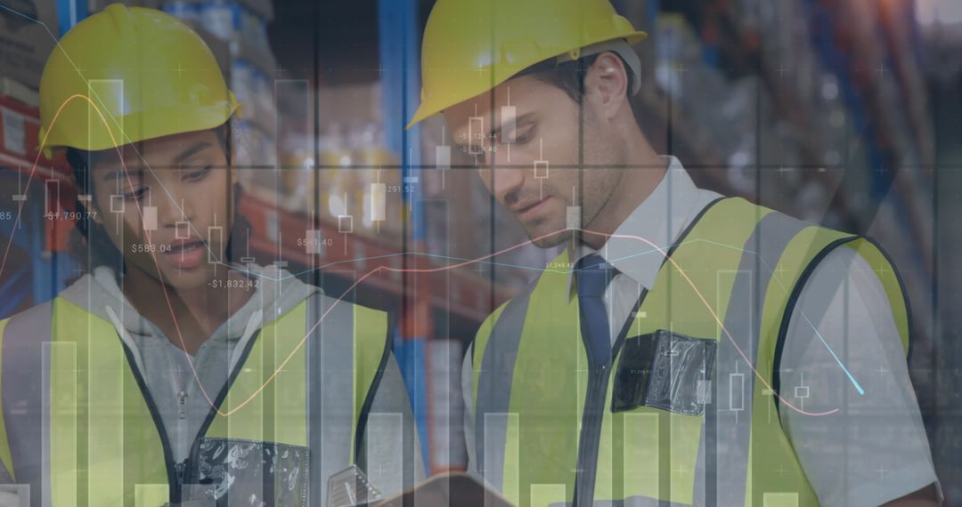 Warehouse Team Analyzing Financial Data Trends
