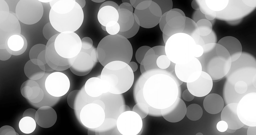 Abstract White Light Bokeh on Black Background