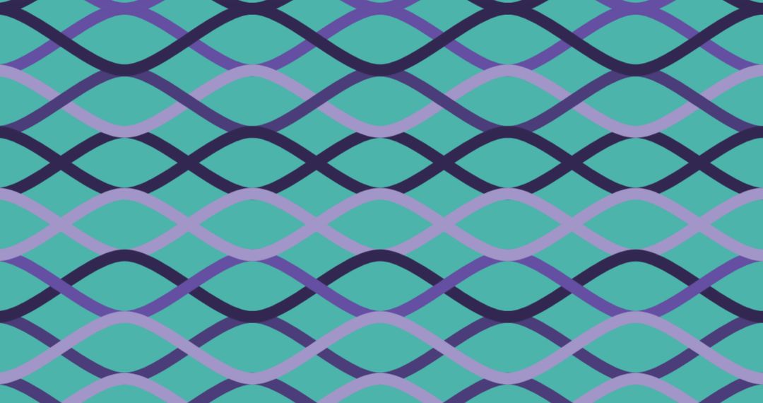 Vibrant Geometric Pattern of Interwoven Waves