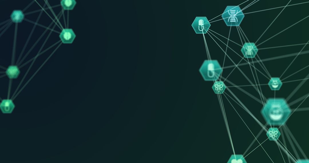 Digital Medical Network Connection Background
