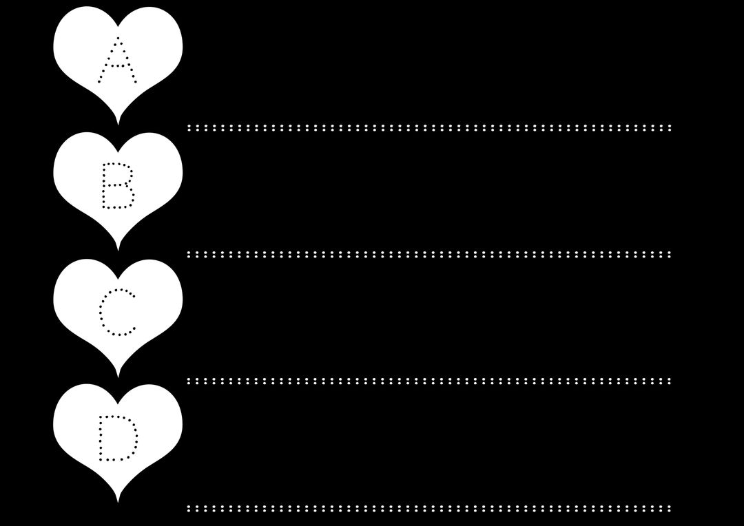 Heart Bullet List Template for Romantic Events or Valentine’s Day - Download Free Stock Templates Pikwizard.com