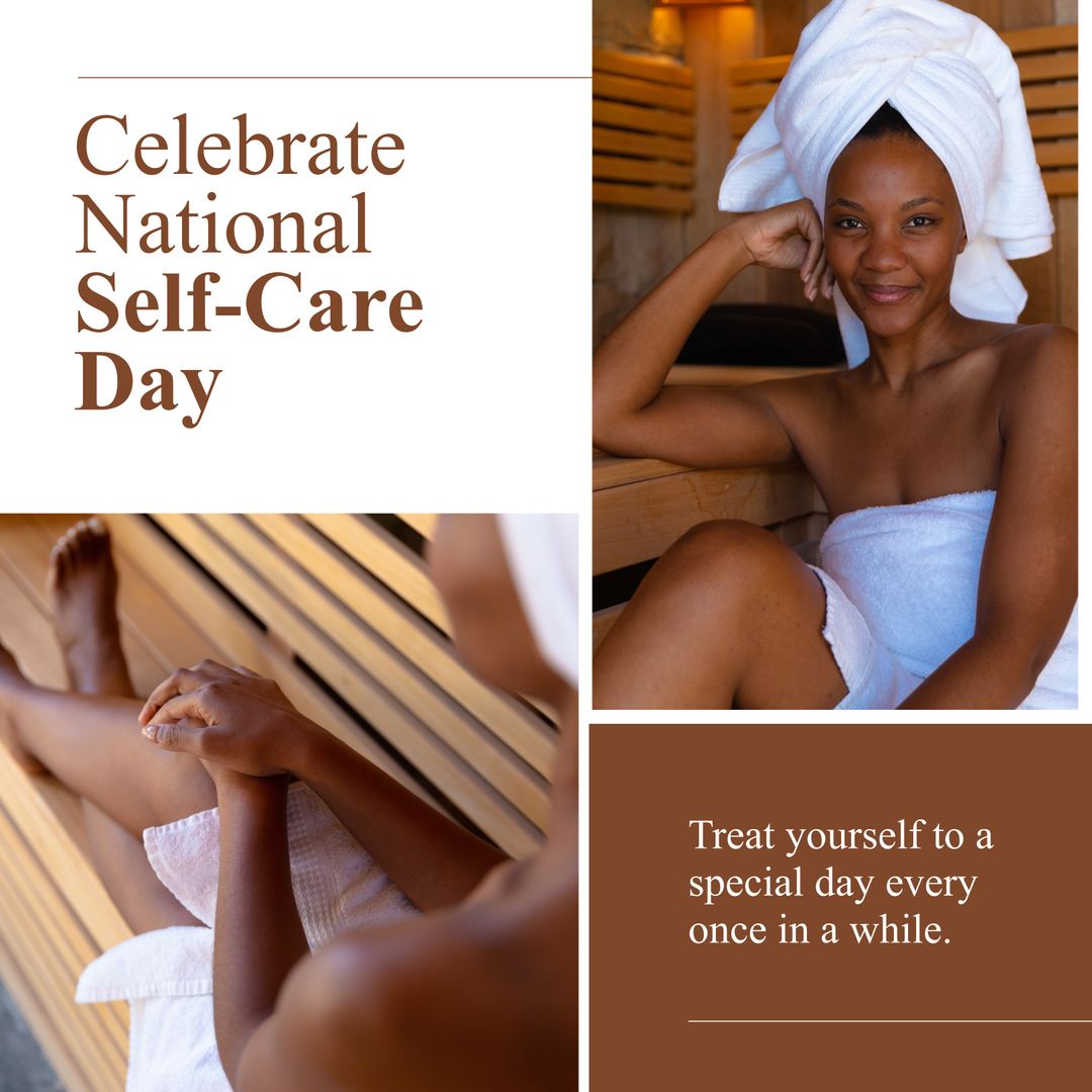 Woman Relaxing in Sauna Embracing Self-Care