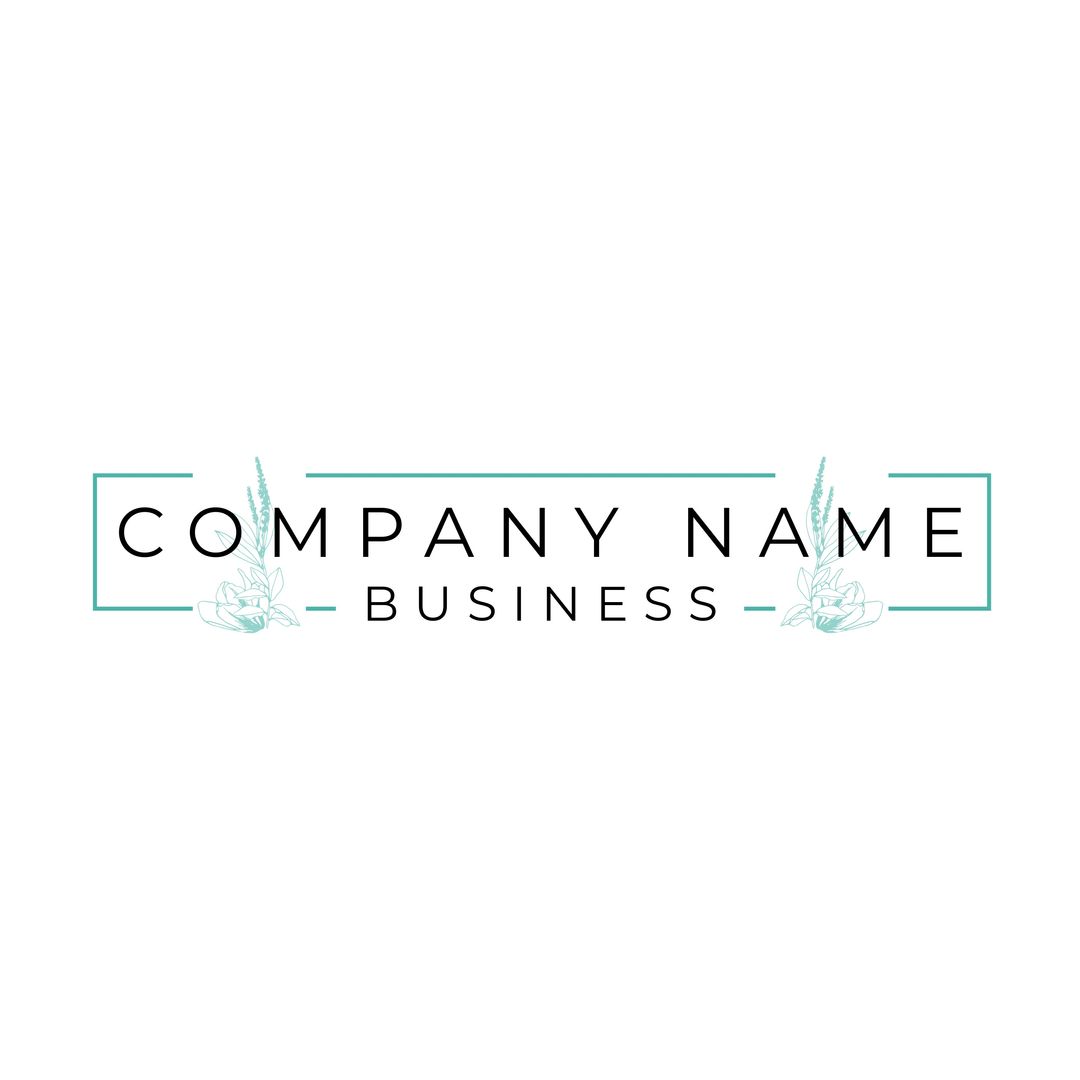 Minimalist Company Logo Template with Floral Design
