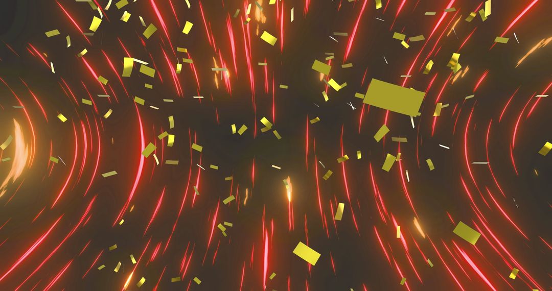 Dynamic Confetti with Bright Lights Abstract Background