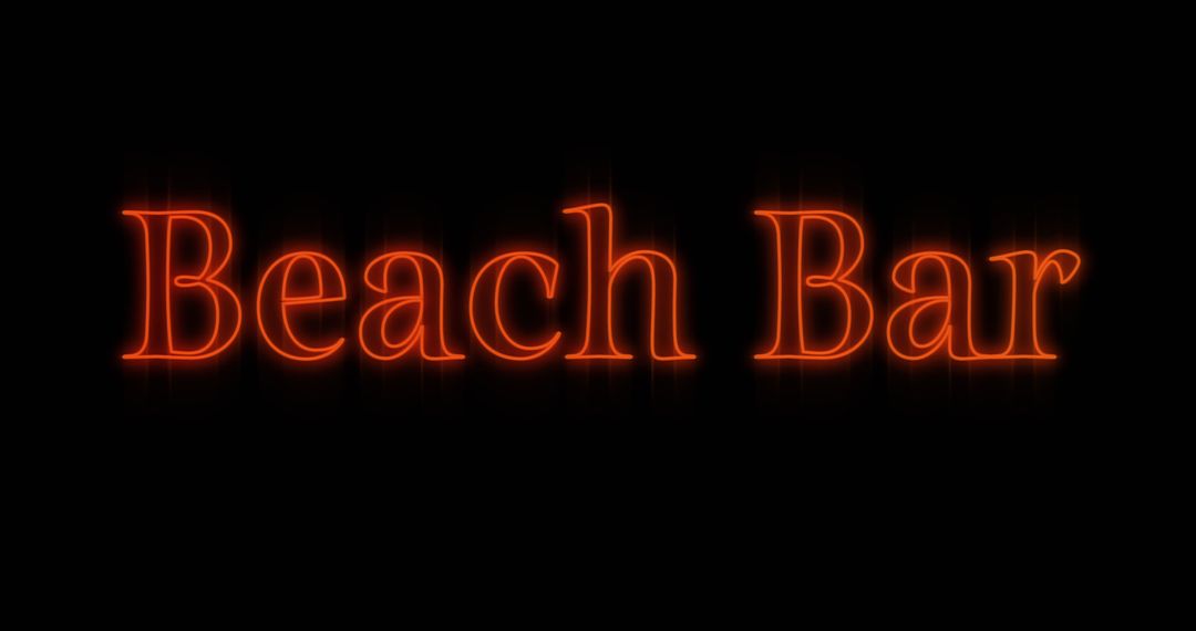 Glowing Beach Bar Neon Sign on Dark Background - Free Images, Stock Photos and Pictures on Pikwizard.com