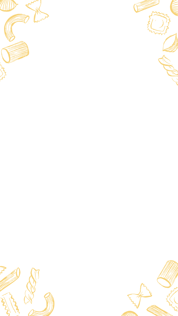 Pasta Sketch Border on Transparent Background, Creative Food Frame