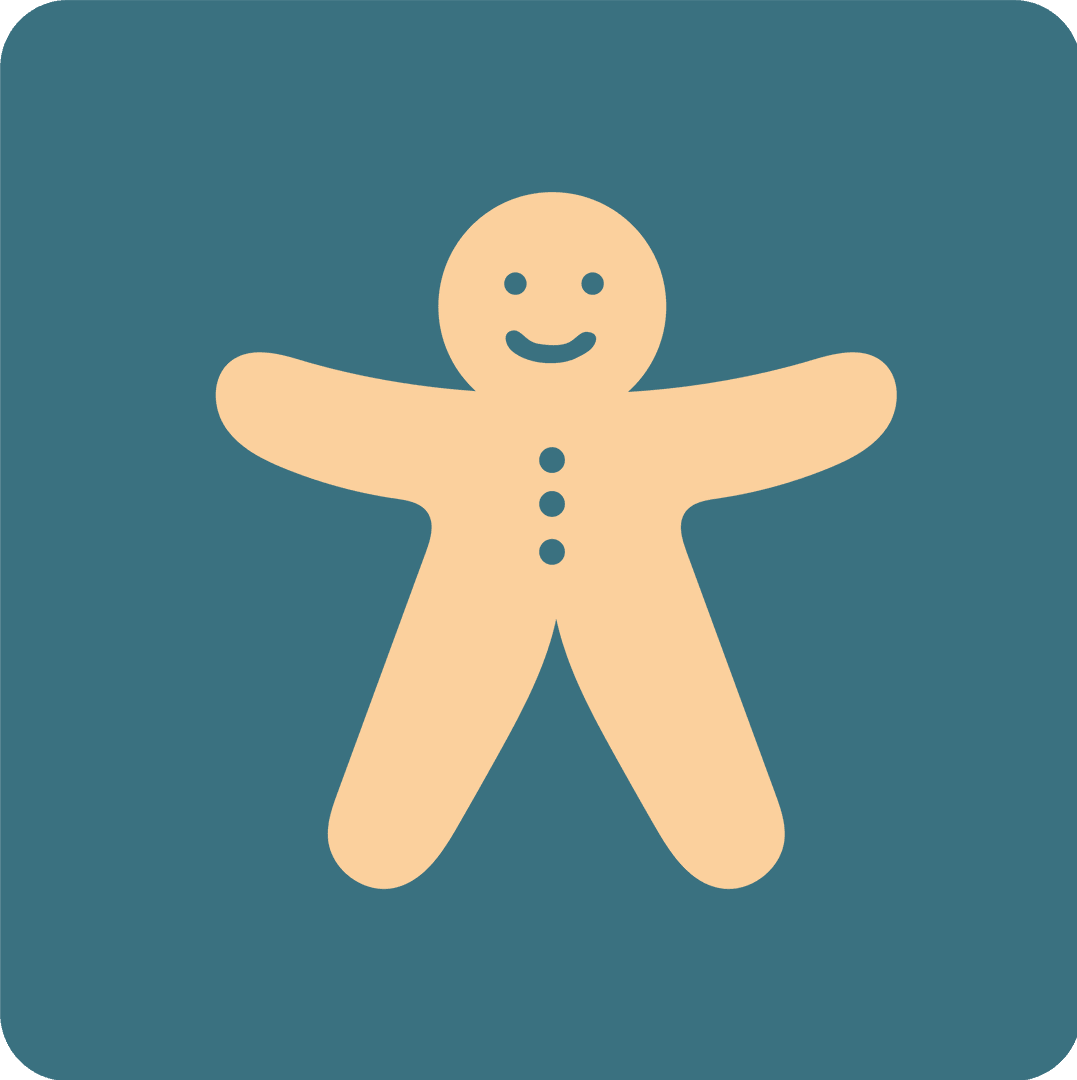 Cheerful Puppet Icon on Transparent Blue Background