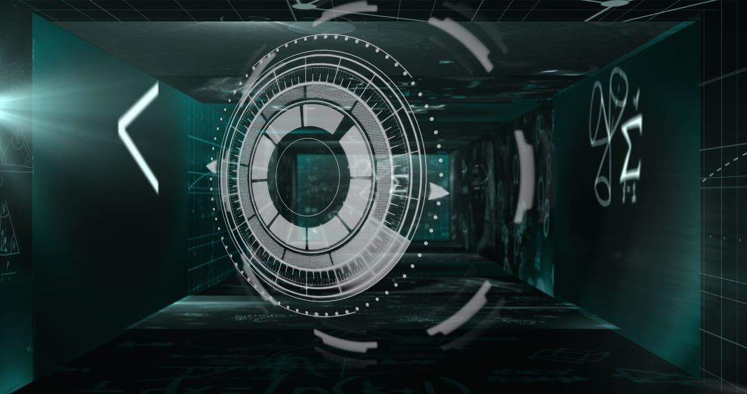 Futuristic Digital Interface Scanning and Data Visuals