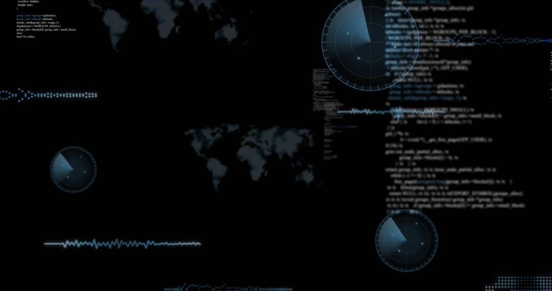 Global Data Processing Interface with Digital World Map
