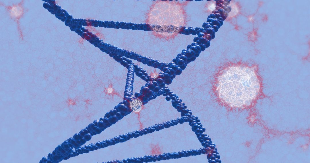 Colorful DNA Strand Representation with Molecular Structures