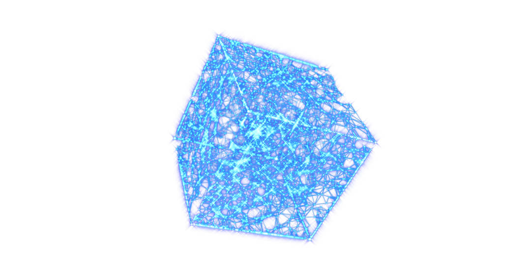 3D Cube Network of Digital Arrows Transparent Concept