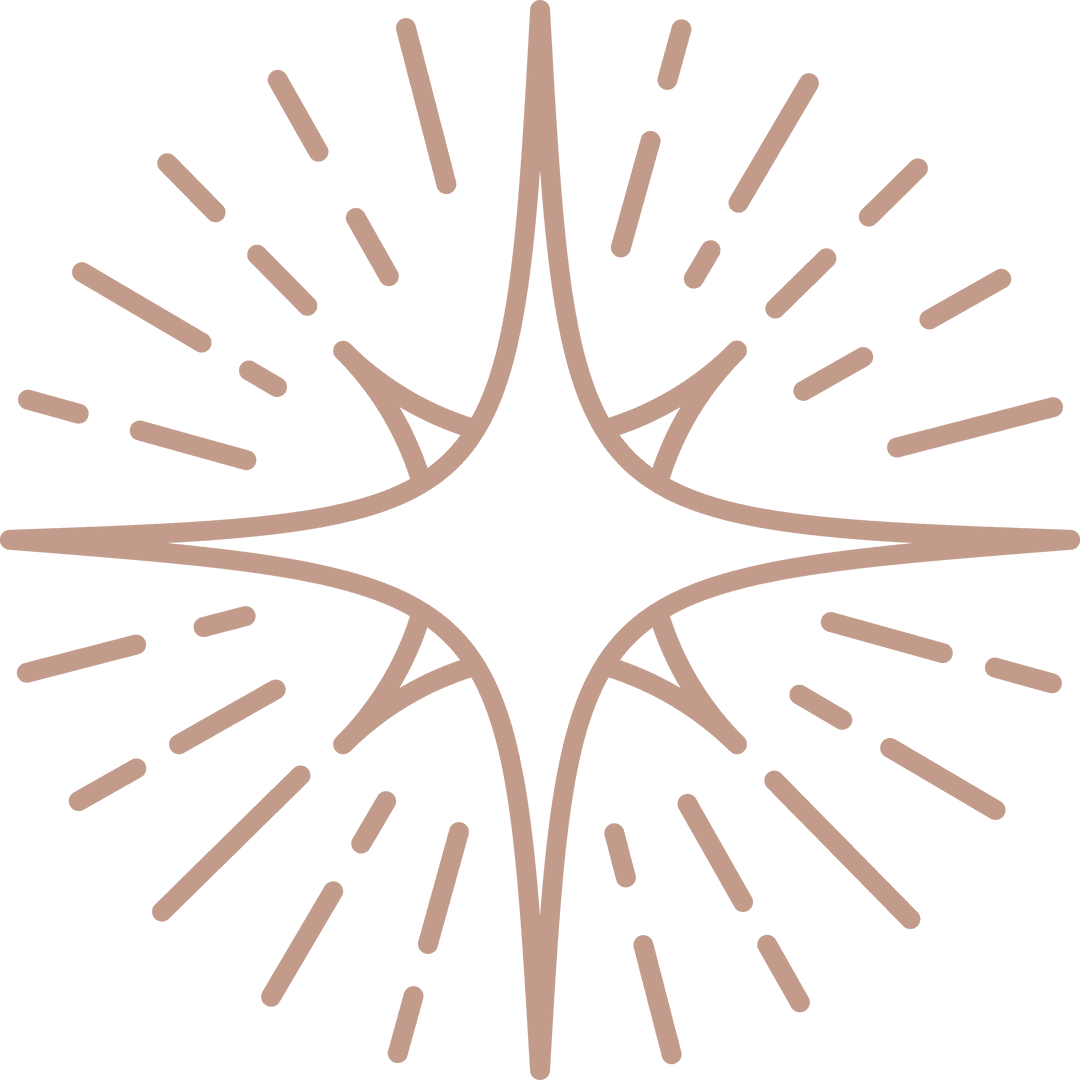 Starburst Shimmer Radiating Modern Peach Energy, Transparent Design