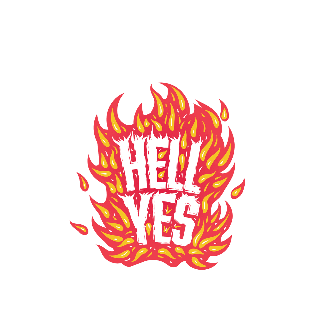 Fiery Hell Yes Text on Transparent Background for Bold Expressions - Download Free Stock Images Pikwizard.com
