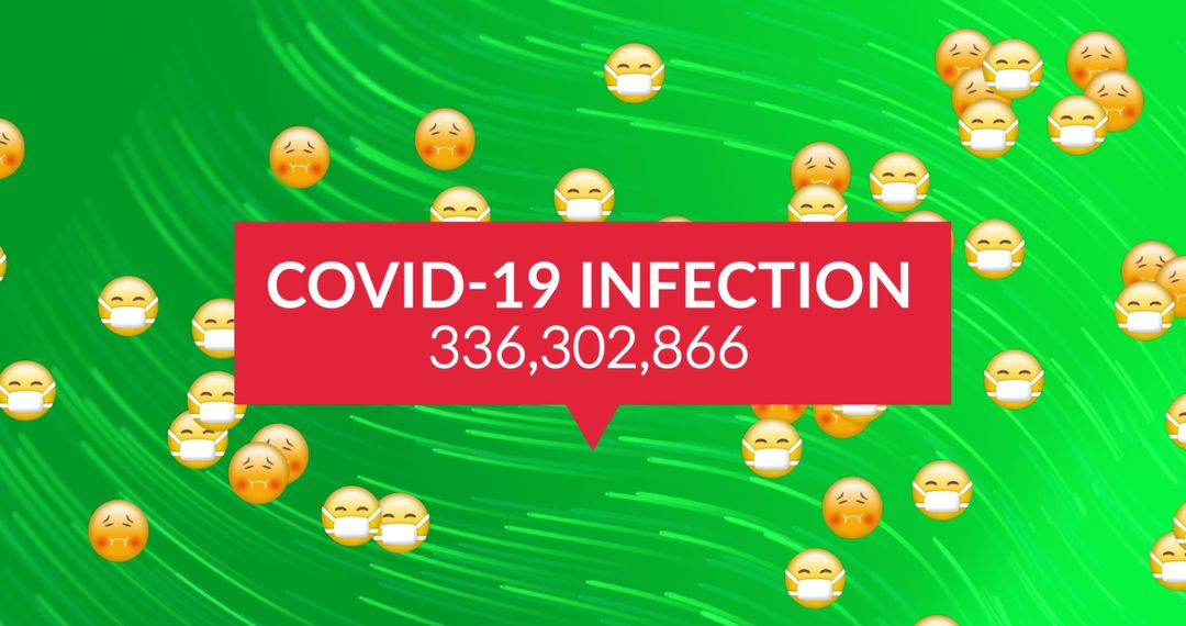 Covid-19 Infection Count with Masked Emoticons