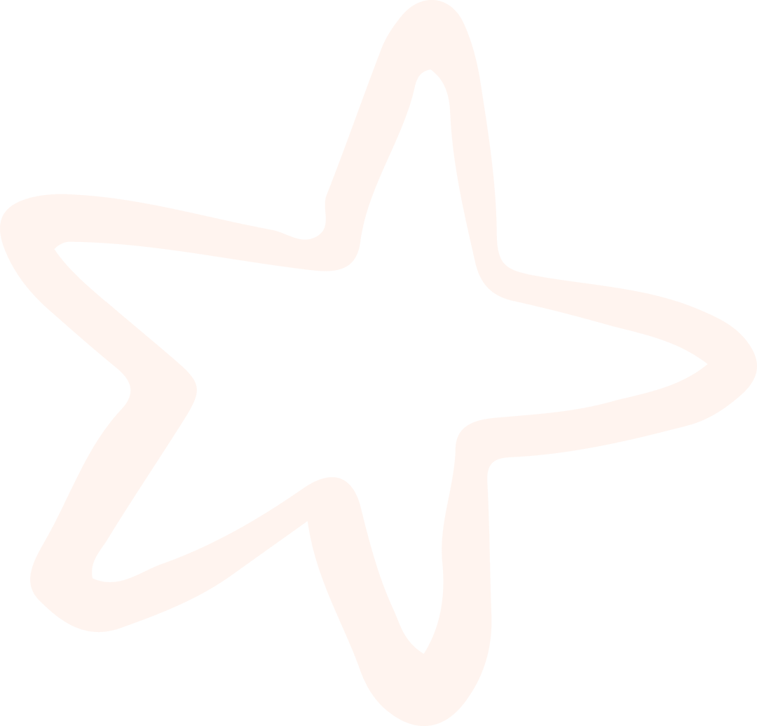 Stylized Star Hand-Drawn Outline on Transparent Background