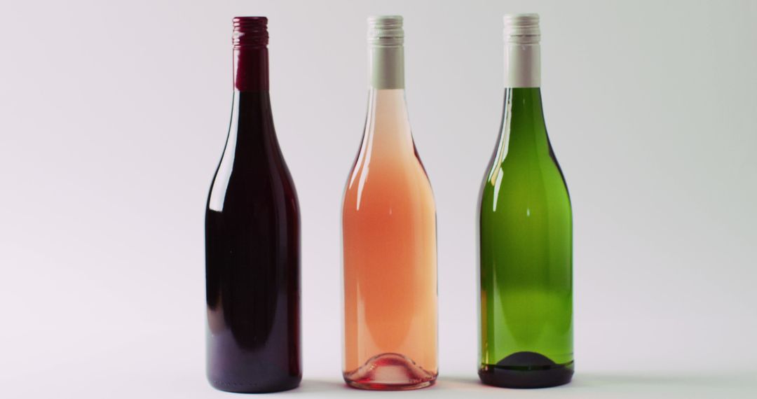 Assorted Wine Bottles with Minimalist Background - Free Images, Stock Photos and Pictures on Pikwizard.com