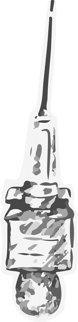 Monochrome Pipette Dropper on Transparent Background