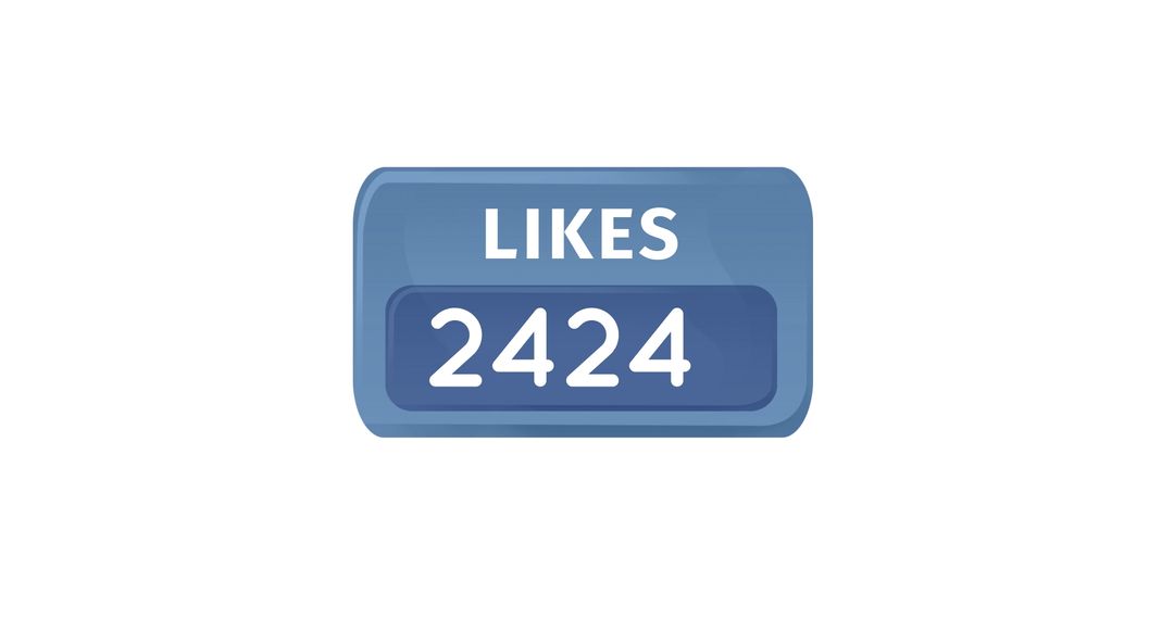 Social Media Like Counter Displaying 2424 Likes