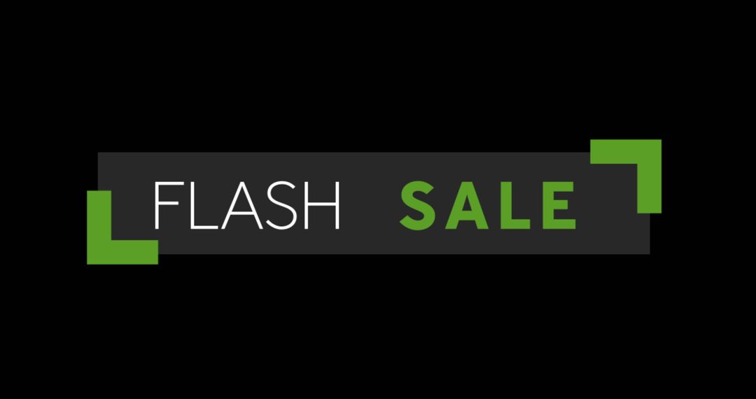 Flash Sale Event Banner with Green and White Text