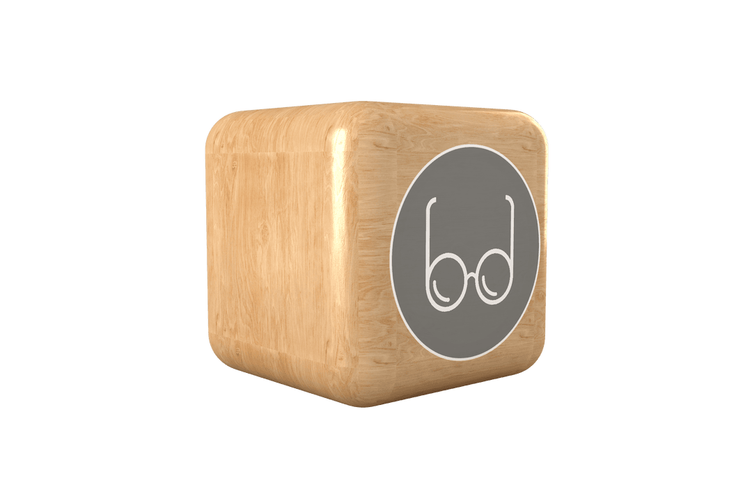 Transparent Cube with Glasses Symbol Vector Illustration