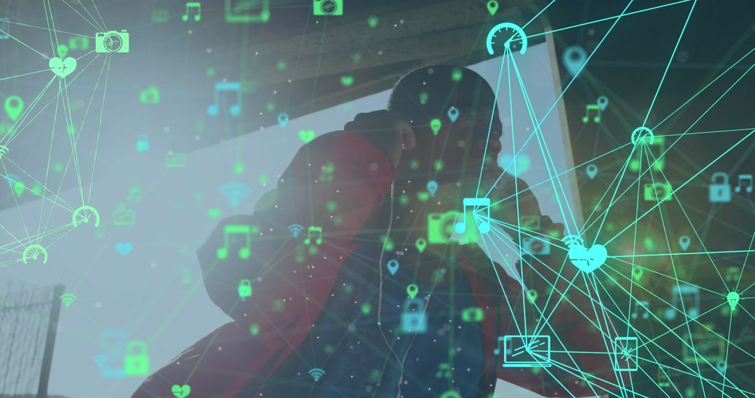 Connected Technology in Fitness Lifestyle Conceptual Image