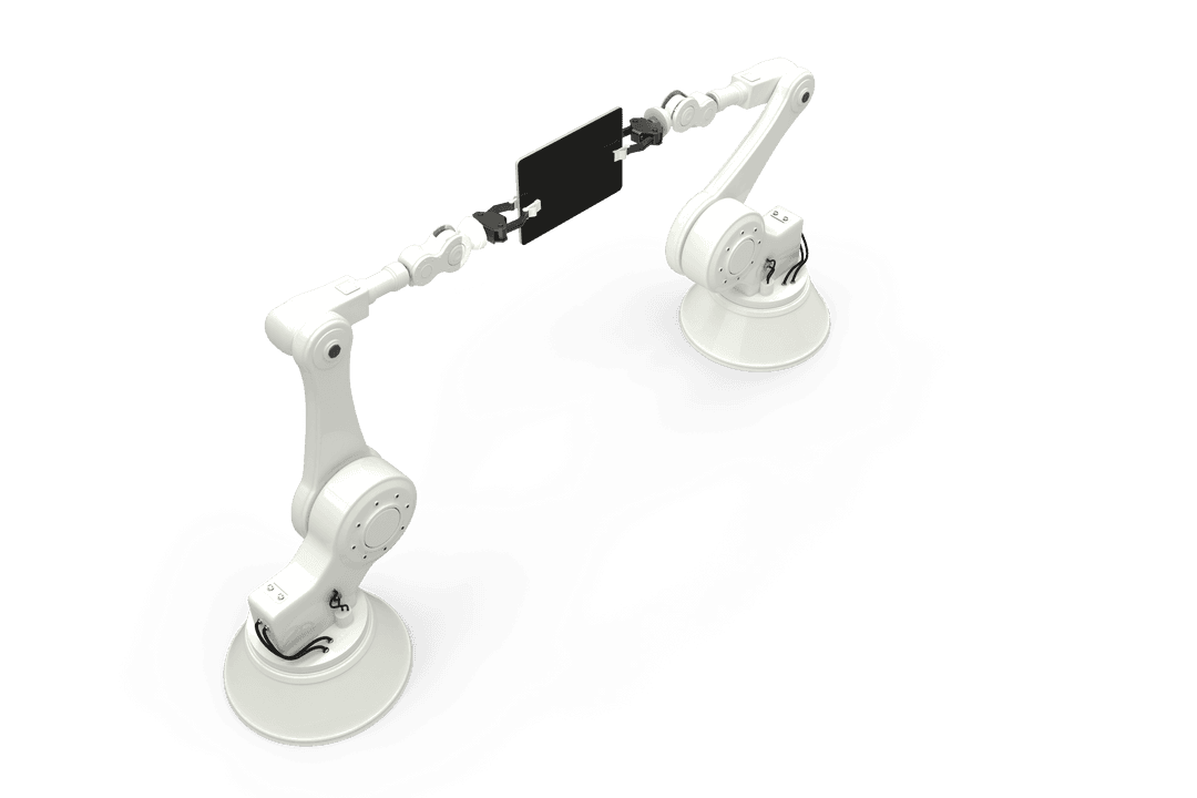 Transparent Robotic Arms Steering Digital Tablet
