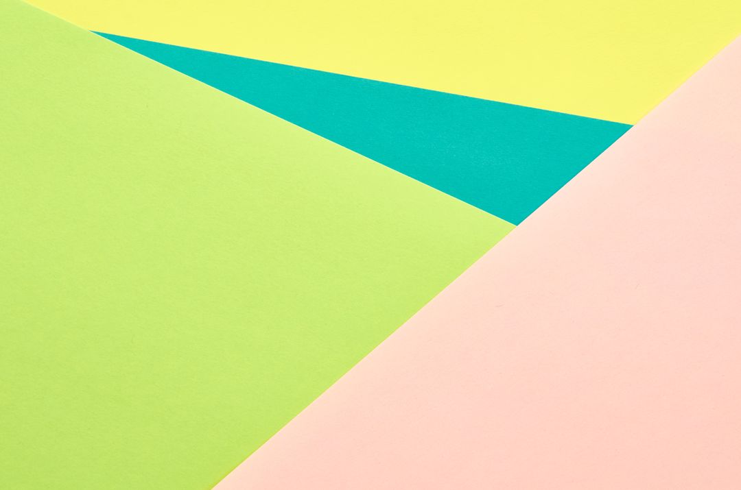 Overlapping Pastel Paper Layers with Teal Triangle Creating Minimal Geometric Background