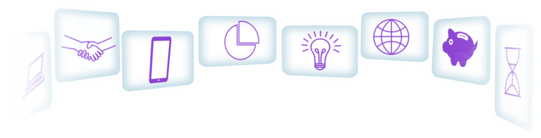 Transparent Icons for Business and Technology Concepts