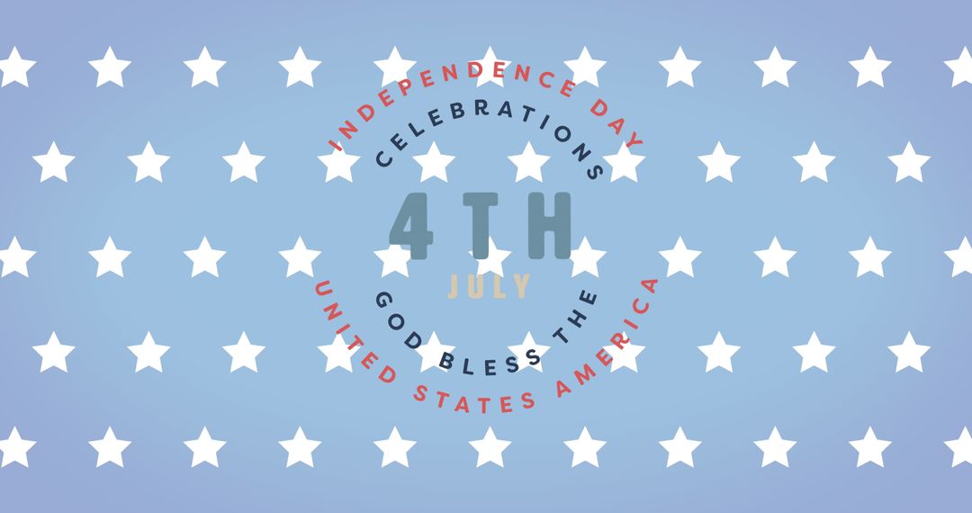 Independence Day Celebration Background with Stars and Text