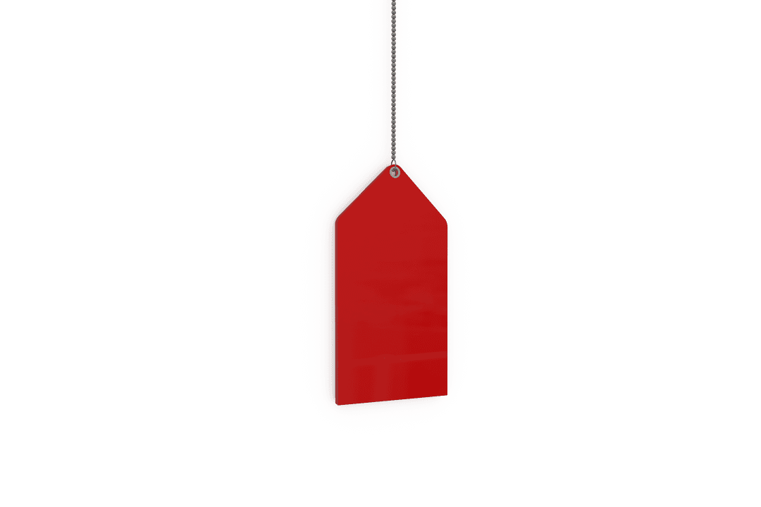 Transparent Red Tag for Gifts and Labels