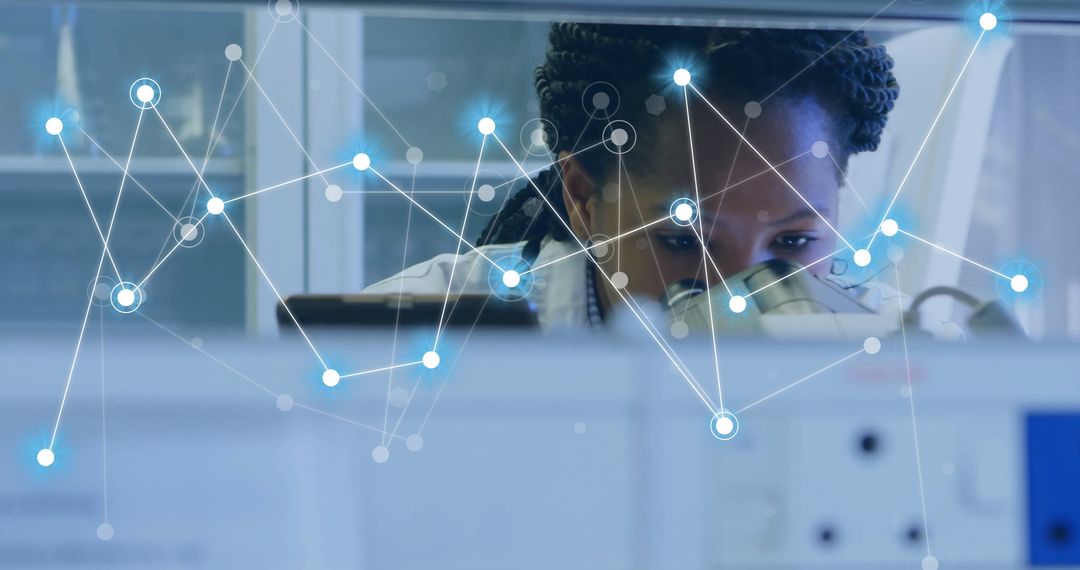 Innovative African American Female Scientist in Laboratory Concept