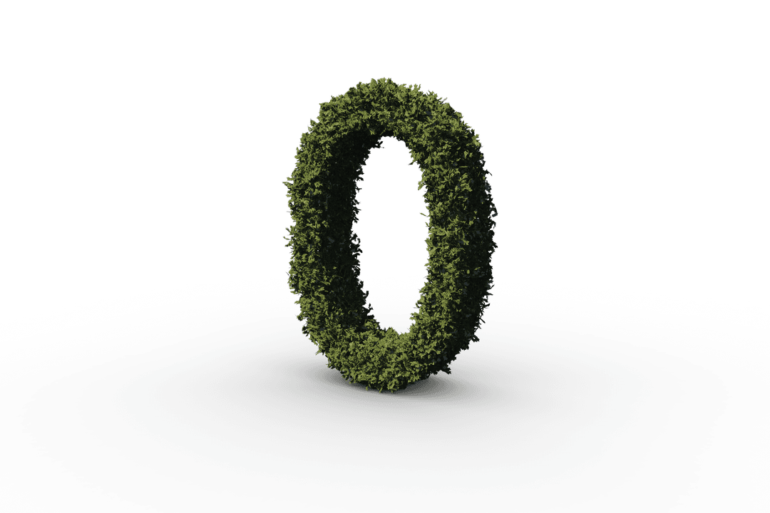 Transparent Grass Textured 0 Number Over Gray Surface - Download Free Stock Images Pikwizard.com
