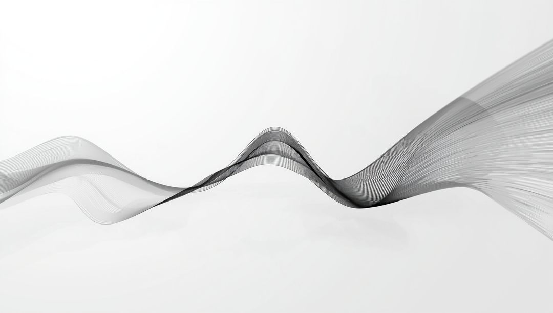 Abstract Black Wave Pattern on Minimalist Canvas