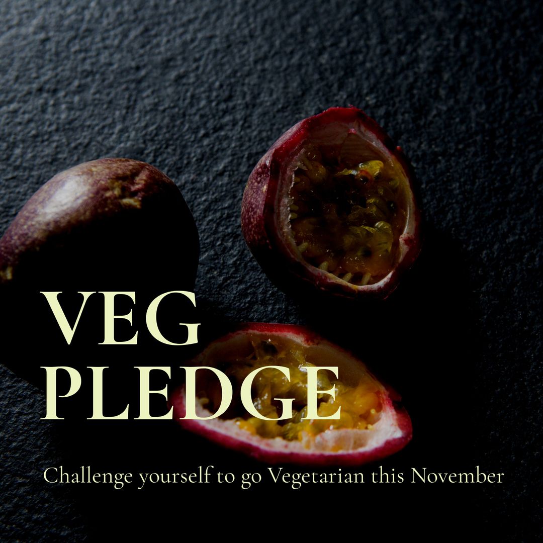 Passion Distance: Engaging Veg Pledge Awareness Graphic