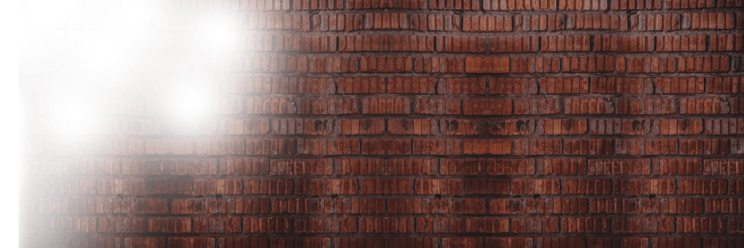 Transparent Worn Brick Wall with Marked Patterns