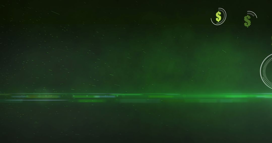 Digital Green Gradient with Currency Symbols Animation
