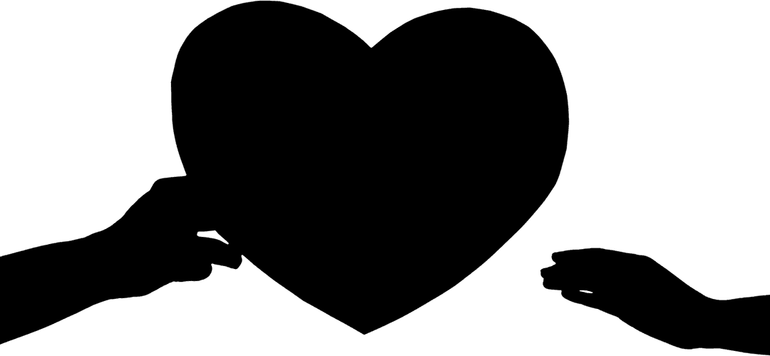 Transparent Hands Holding Heart Illustration for Valentine's Day