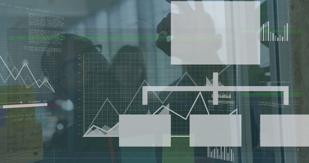 Businessman Interactive Data Analysis on Transparent Board