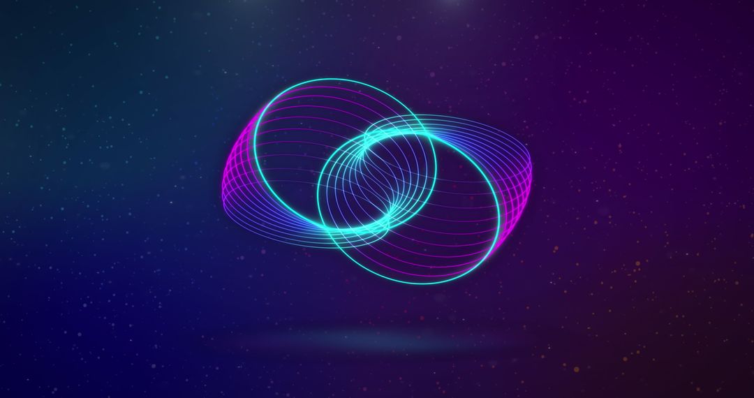 Abstract Circles with DNA Strand Elements on Abstract Background