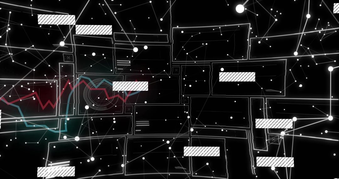 Abstract Nodes and Lines Network in Digital Sphere