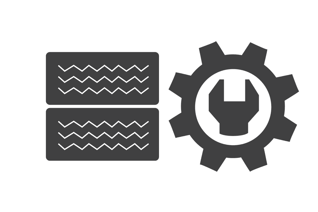 Transparent Mechanics Icon with Wrench and Tires