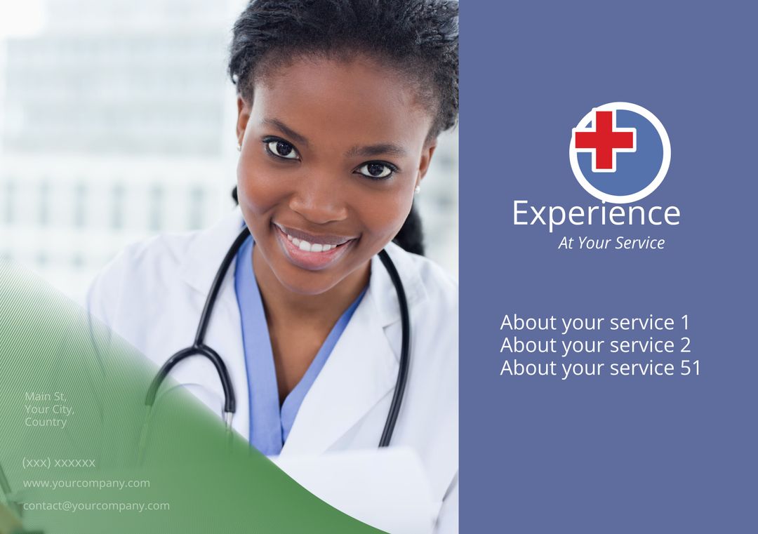 Smiling Medical Professional for Trustworthy Healthcare Promotion