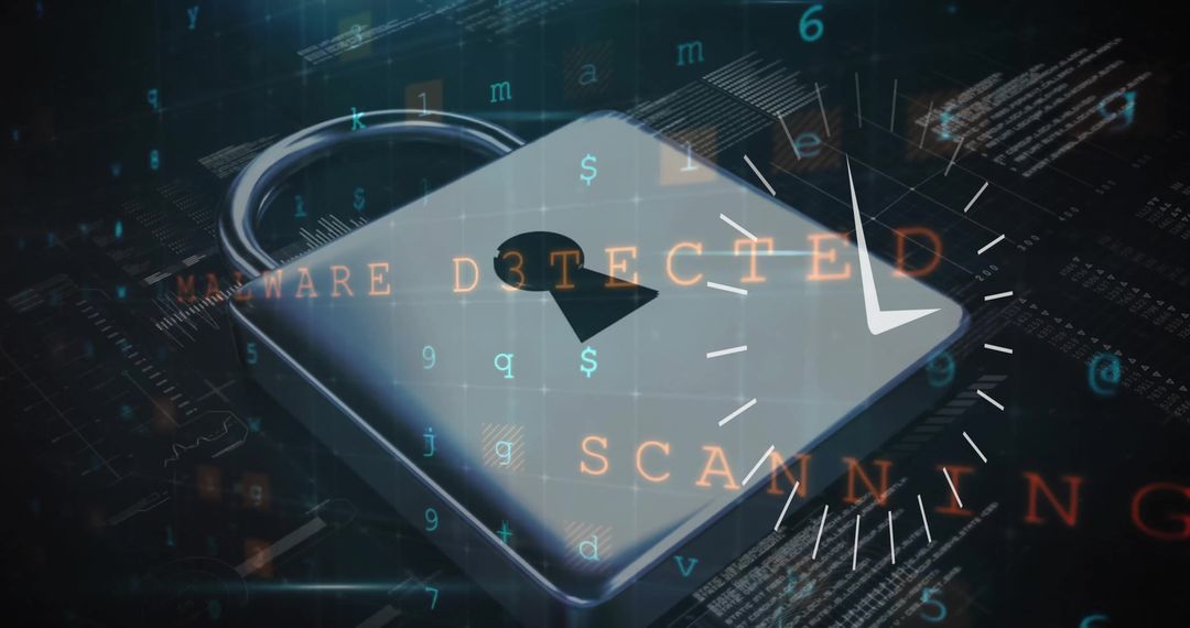 Digital Padlock and Malware Detection in Cybersecurity Interface