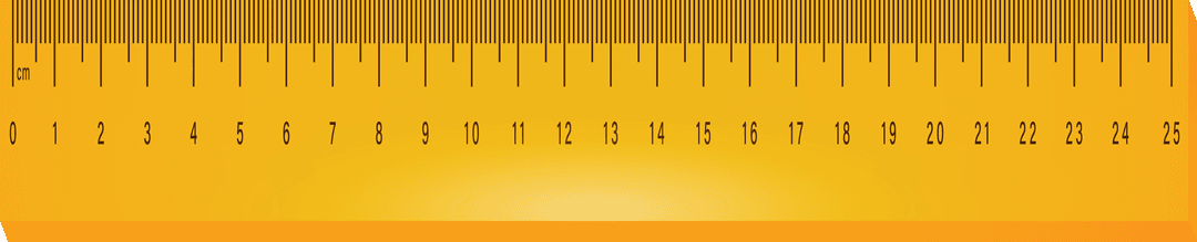 Yellow Ruler on Transparent Background for Versatile Designs
