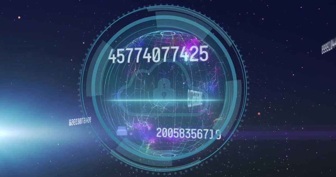 Futuristic Digital Interface with Cyber Security Concepts