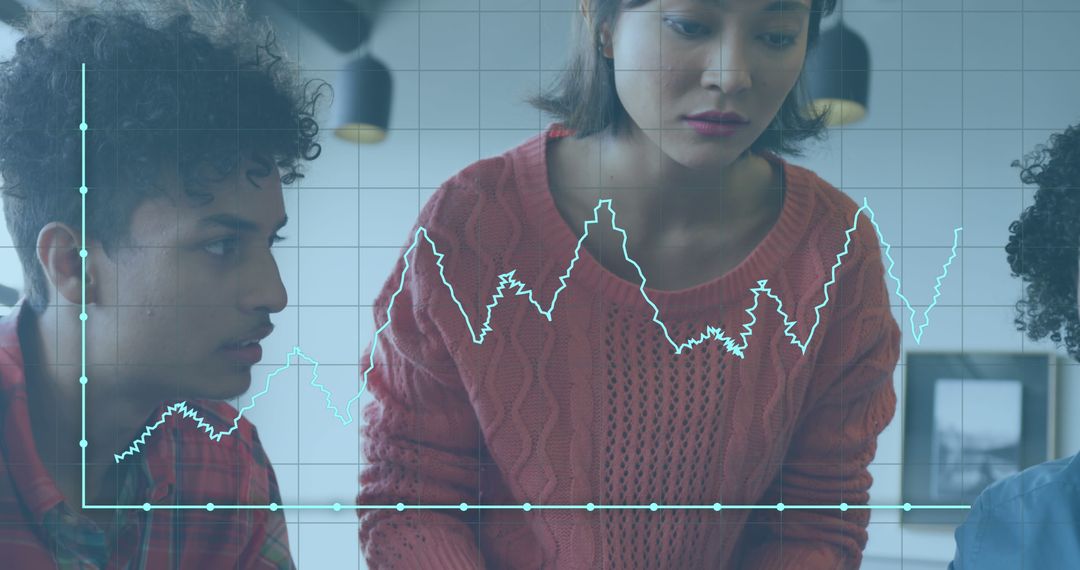 Business Team Analyzing Financial Data Chart in Modern Office - Free Images, Stock Photos and Pictures on Pikwizard.com