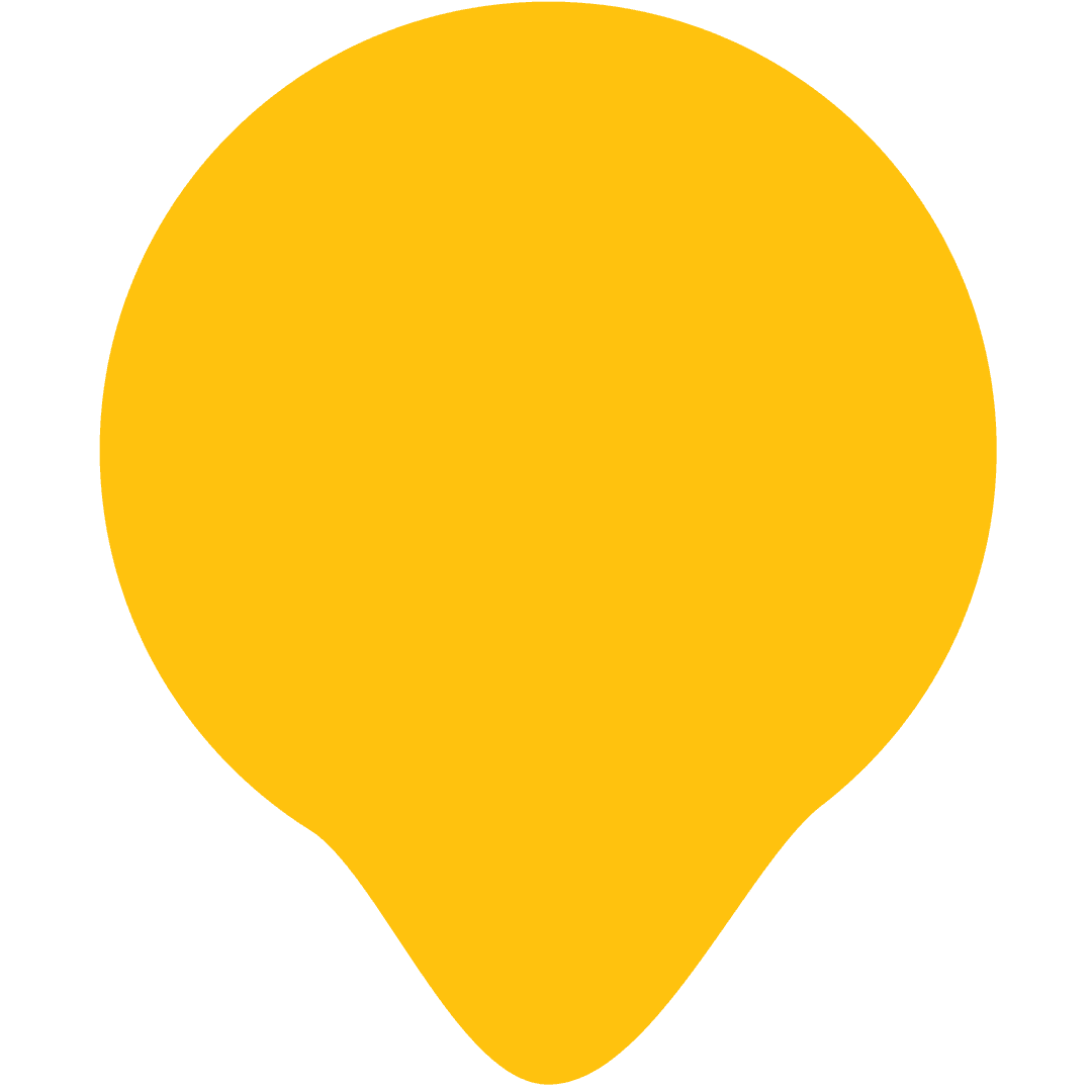 Yellow Destination Pin Illustration on Transparent Background
