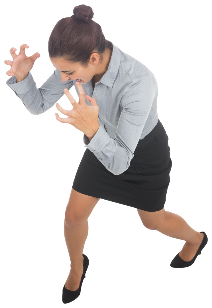 Angry Businesswoman Expressing Frustration on Transparent Background PNG - Download Free Stock Images Pikwizard.com