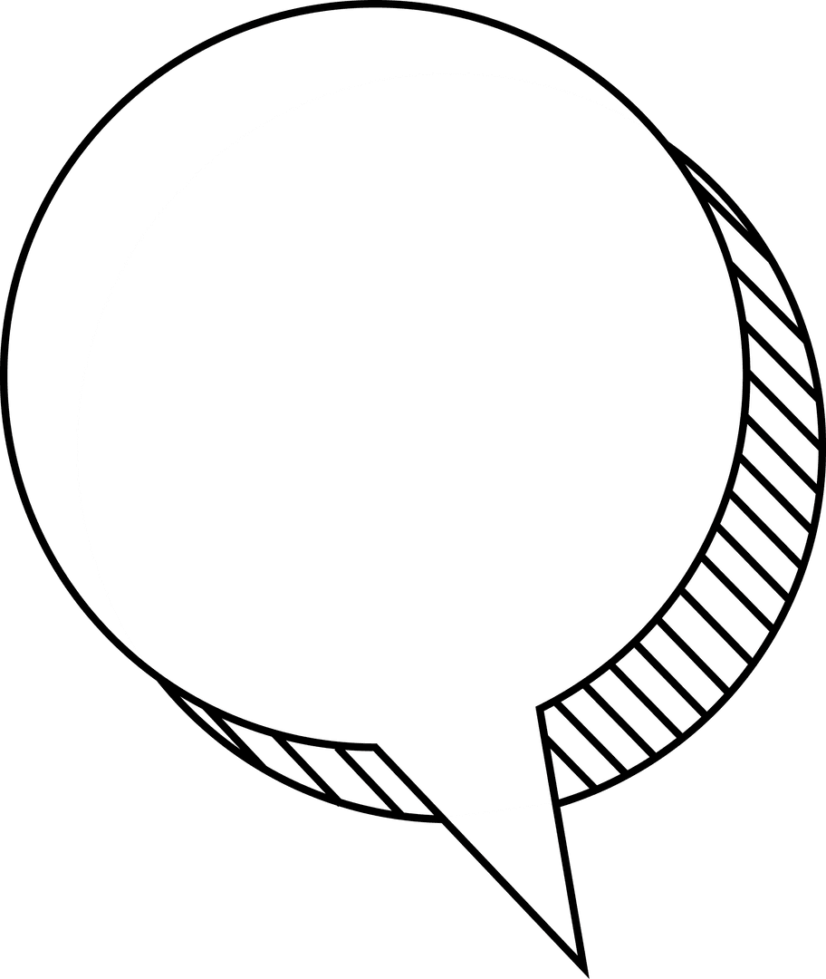 Transparent Speech Bubble with Copy Space on Outline Design